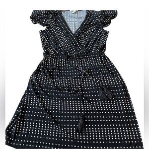Tommy Bahama Dunmore Dot Black Dress Tassel Ties Size Medium Summer Boho
Resort